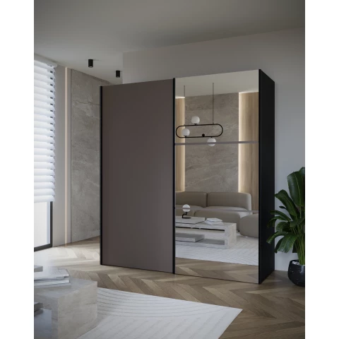 Szafa przesuwna dwudrzwiowa z lustrami na wymiar RIGA PREMIUM