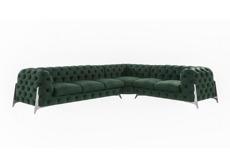 Narożnik sześcioosobowy pikowany Chesterfield KALIFORNIA 3+E+2 4