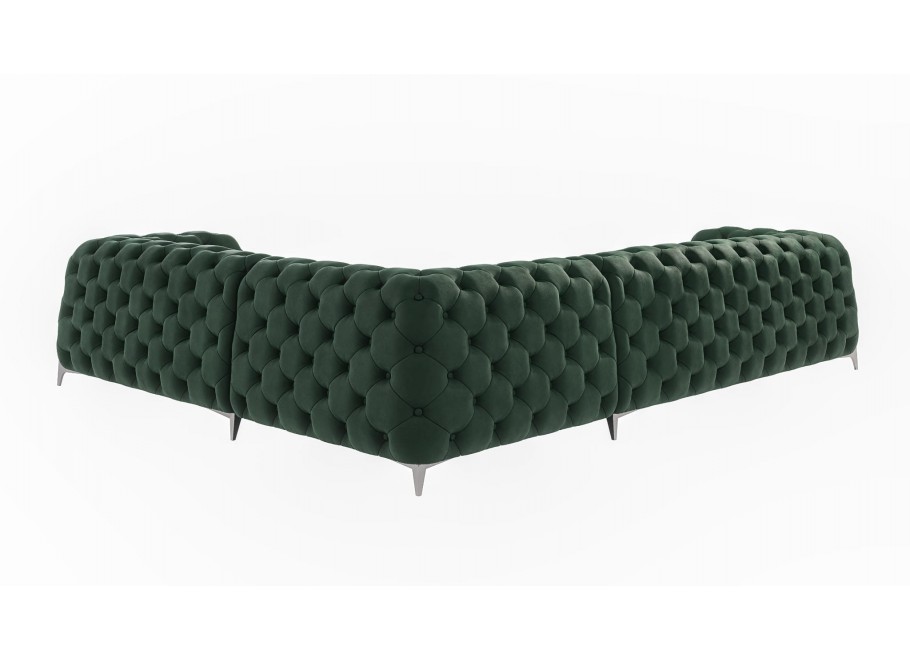 Narożnik sześcioosobowy pikowany Chesterfield KALIFORNIA 3+E+2 5