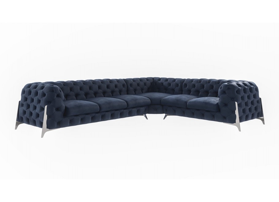 Narożnik sześcioosobowy pikowany Chesterfield KALIFORNIA 3+E+2 7