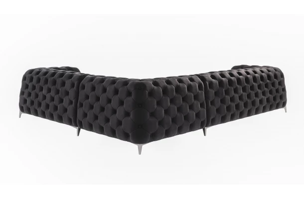 Narożnik sześcioosobowy pikowany Chesterfield KALIFORNIA 3+E+2 - design i funkcjonalnosc w parze