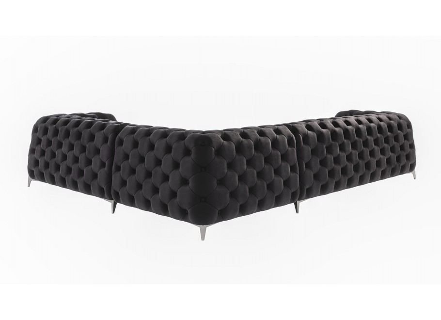 Narożnik sześcioosobowy pikowany Chesterfield KALIFORNIA 3+E+2 11