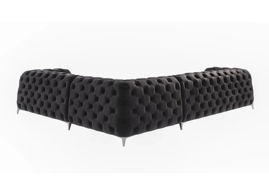 Narożnik sześcioosobowy pikowany Chesterfield KALIFORNIA 3+E+2
