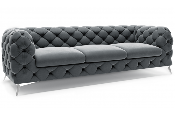 Sofa trzyosobowa pikowana glamour Chesterfield TEO 3