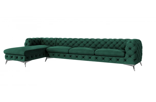 Narożnik pięcioosobowy pikowany glamour Chesterfield TEO OT+3 - luksusowe Narożnik pięcioosobowy pikowany glamour Chesterfield TEO OT+3 - luksusowe