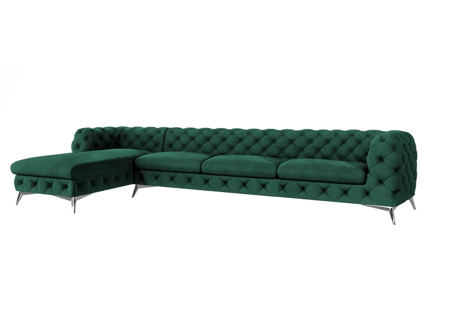 Narożnik pięcioosobowy pikowany glamour Chesterfield TEO OT+3 Narożnik pięcioosobowy pikowany glamour Chesterfield TEO OT+3
