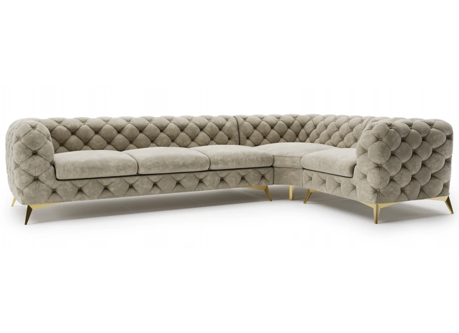 Narożnik pięcioosobowy luksusowy pikowany Chesterfield TEO 3+E+1 Narożnik pięcioosobowy luksusowy pikowany Chesterfield TEO 3+E+1