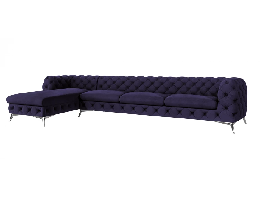 Narożnik pięcioosobowy pikowany glamour Chesterfield TEO OT+3 Narożnik pięcioosobowy pikowany glamour Chesterfield TEO OT+3
