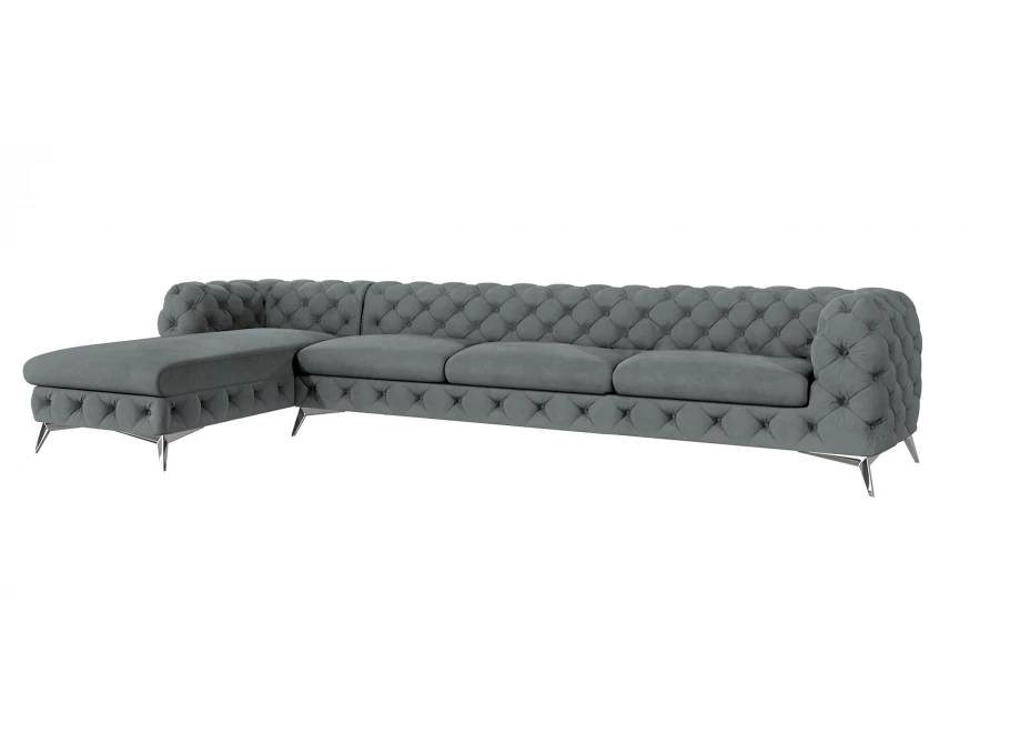 Narożnik pięcioosobowy pikowany glamour Chesterfield TEO OT+3 Narożnik pięcioosobowy pikowany glamour Chesterfield TEO OT+3