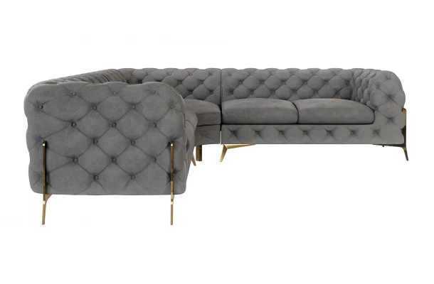 Narożnik sześcioosobowy pikowany glamour Chesterfield TEO HIGH 3+E+2 - luksusowe Narożnik sześcioosobowy pikowany glamour Chesterfield TEO HIGH 3+E+2 - luksusowe