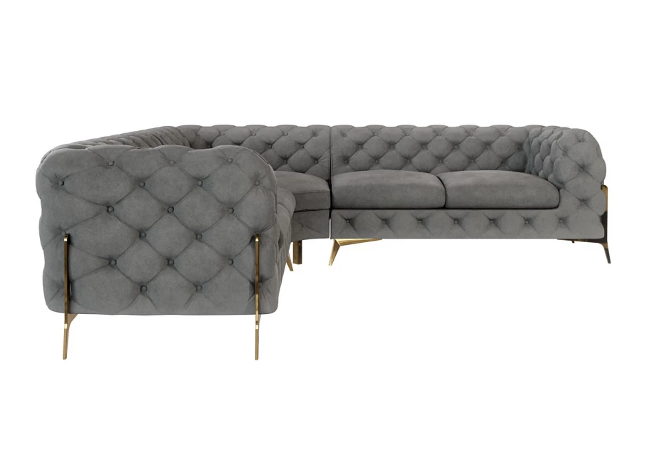 Narożnik sześcioosobowy pikowany glamour Chesterfield TEO HIGH 3+E+2 Narożnik sześcioosobowy pikowany glamour Chesterfield TEO HIGH 3+E+2