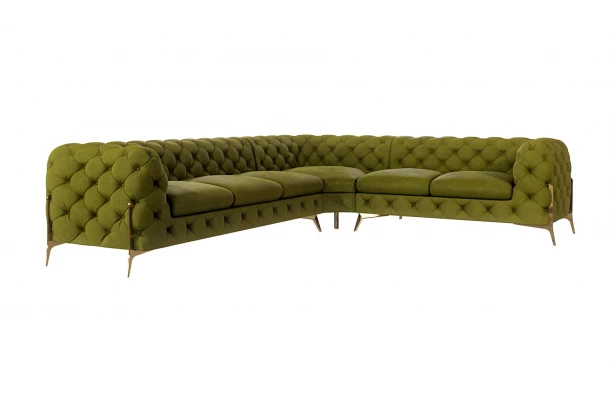 Narożnik sześcioosobowy pikowany glamour Chesterfield TEO HIGH 3+E+2 - narożniki Narożnik sześcioosobowy pikowany glamour Chesterfield TEO HIGH 3+E+2 - narożniki