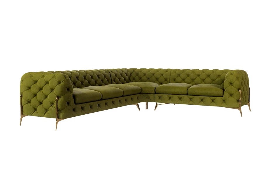 Narożnik sześcioosobowy pikowany glamour Chesterfield TEO HIGH 3+E+2 Narożnik sześcioosobowy pikowany glamour Chesterfield TEO HIGH 3+E+2