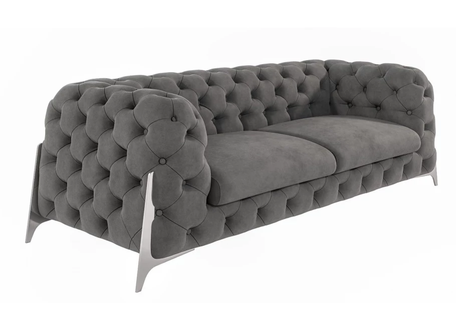 Sofa trzyosobowa pikowana glamour Chesterfield KALIFORNIA 3