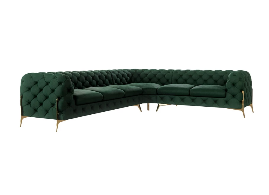 Narożnik sześcioosobowy pikowany glamour Chesterfield TEO HIGH 3+E+2 Narożnik sześcioosobowy pikowany glamour Chesterfield TEO HIGH 3+E+2