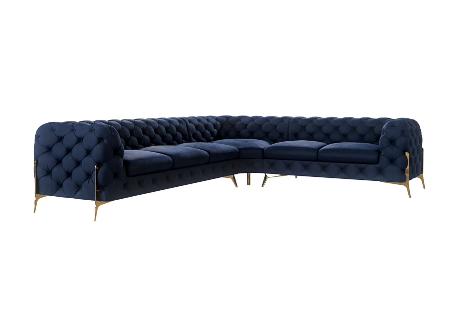 Narożnik sześcioosobowy pikowany glamour Chesterfield TEO HIGH 3+E+2 Narożnik sześcioosobowy pikowany glamour Chesterfield TEO HIGH 3+E+2