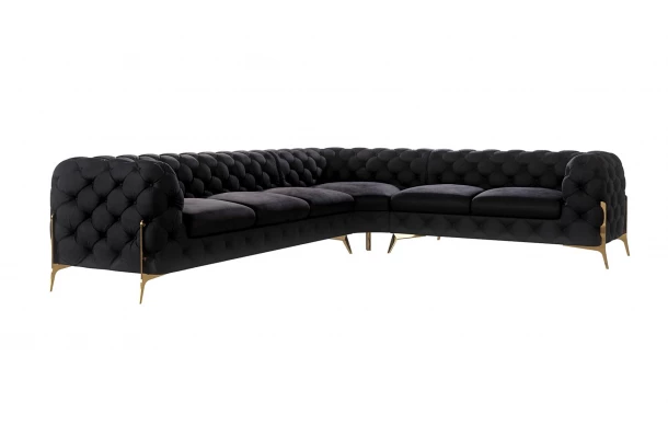 Narożnik sześcioosobowy pikowany glamour Chesterfield TEO HIGH 3+E+2 - stylowe Narożnik sześcioosobowy pikowany glamour Chesterfield TEO HIGH 3+E+2 - stylowe