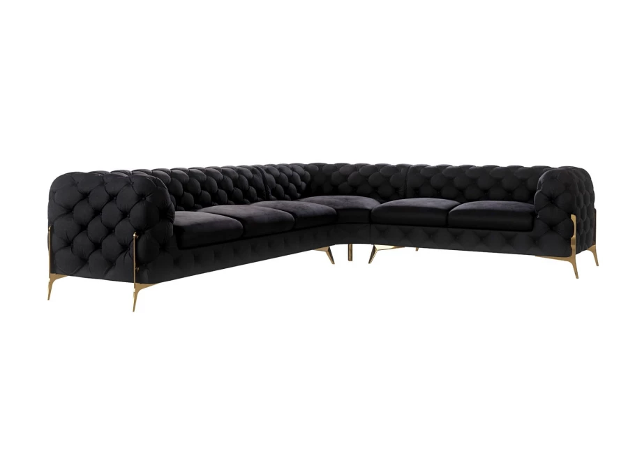 Narożnik sześcioosobowy pikowany glamour Chesterfield TEO HIGH 3+E+2 Narożnik sześcioosobowy pikowany glamour Chesterfield TEO HIGH 3+E+2