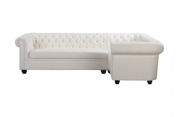 Narożnik pięcioosobowy pikowany Chesterfield SYDNEY 3+E+1 - bok