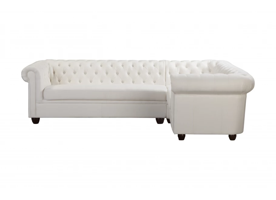Narożnik pięcioosobowy pikowany Chesterfield SYDNEY 3+E+1
