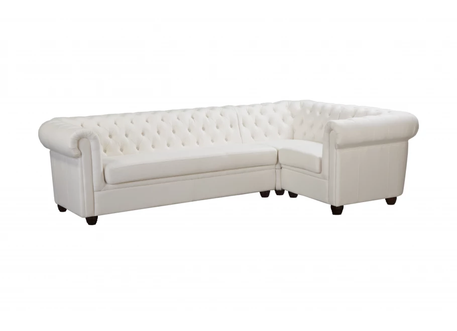 Narożnik pięcioosobowy pikowany Chesterfield SYDNEY 3+E+1