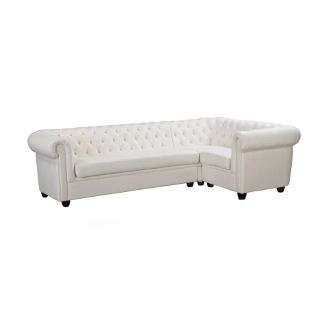 Narożnik pięcioosobowy pikowany Chesterfield SYDNEY 3+E+1