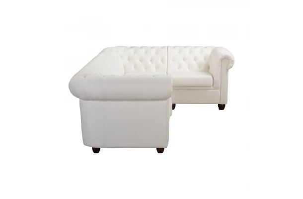 Narożnik pięcioosobowy pikowany Chesterfield SYDNEY 3+E+1 - design