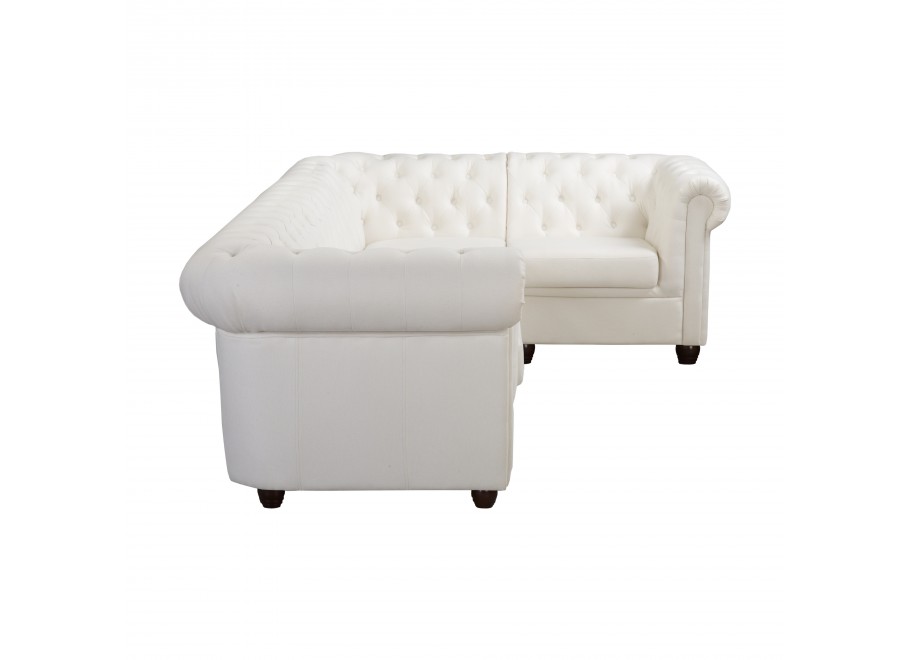 Narożnik pięcioosobowy pikowany Chesterfield SYDNEY 3+E+1 4