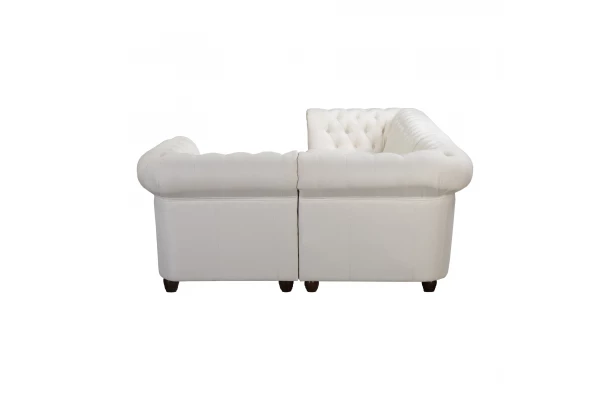 Narożnik pięcioosobowy pikowany Chesterfield SYDNEY 3+E+1 - przestronne