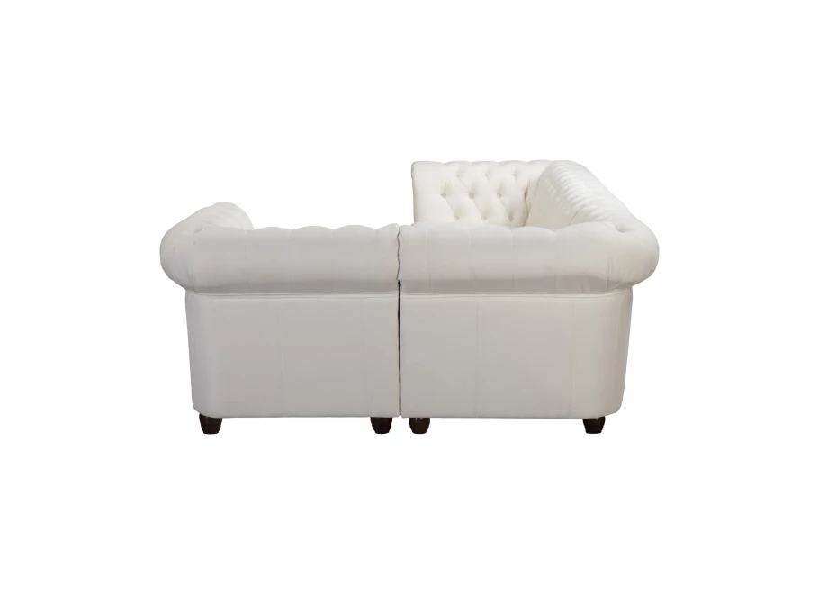 Narożnik pięcioosobowy pikowany Chesterfield SYDNEY 3+E+1