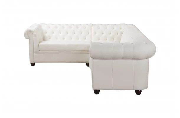 Narożnik sześcioosobowy pikowany Chesterfield SYDNEY 2+E+3 - luksusowe