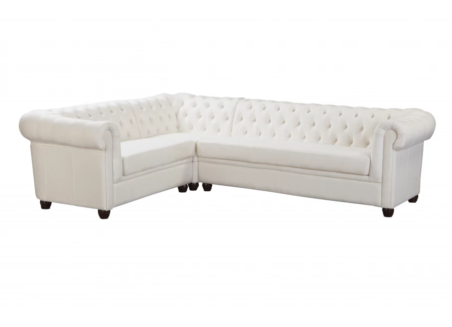 Narożnik sześcioosobowy pikowany Chesterfield SYDNEY 2+E+3