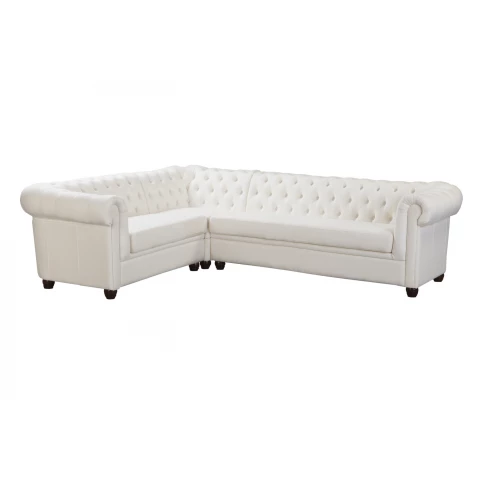 Narożnik sześcioosobowy pikowany Chesterfield SYDNEY 2+E+3