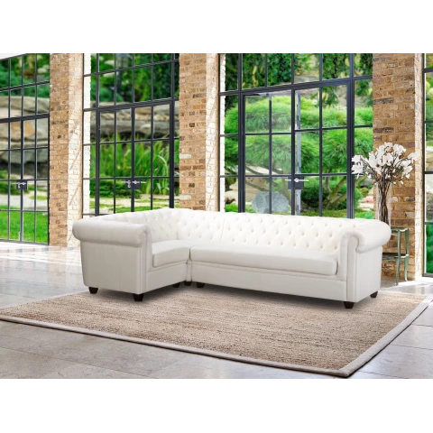 Narożnik sześcioosobowy pikowany Chesterfield SYDNEY 2+E+3