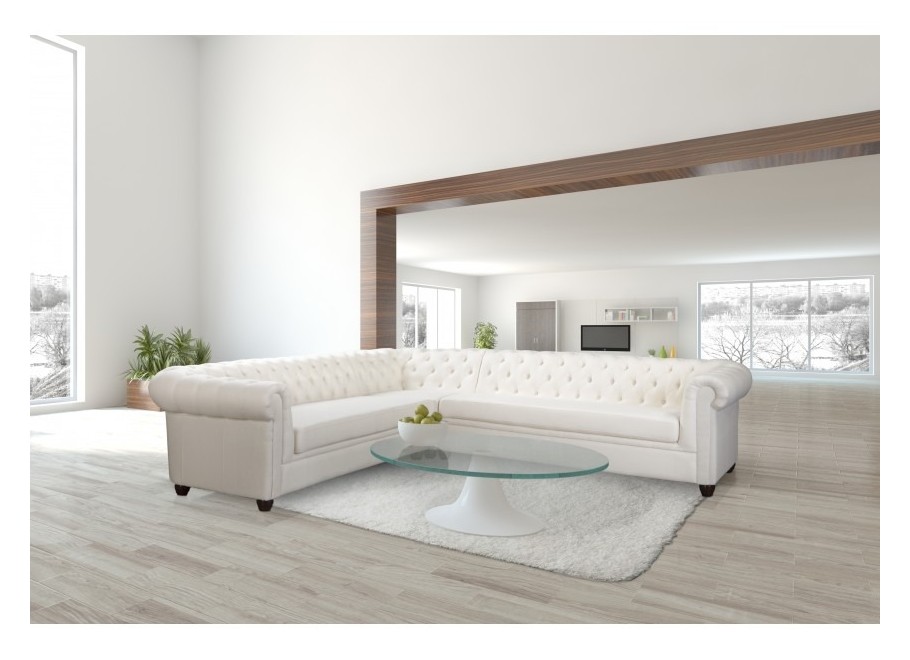 Narożnik siedmioosobowy pikowany Chesterfield SYDNEY 3+E+3 9