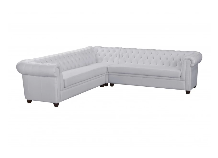 Narożnik siedmioosobowy pikowany Chesterfield SYDNEY 3+E+3