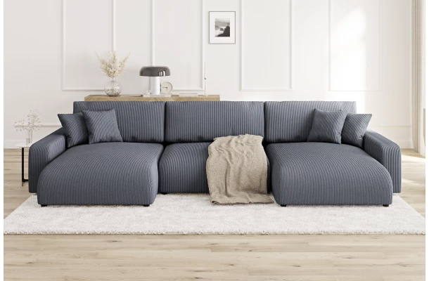 Narożnik sześcioosobowy z funkcją spania nowoczesny Sergio - design i funkcjonalnosc w parze