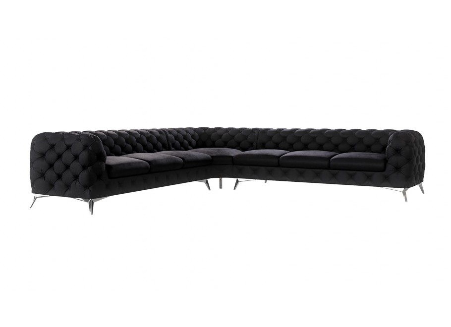 Narożnik siedmioosobowy pikowany glamour Chesterfield TEO 3+E+3 8