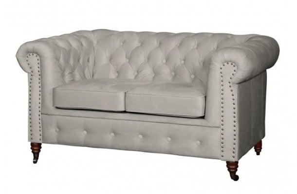 Sofa dwuosobowa pikowana Chesterfield VINCENT