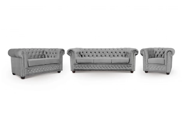 Zestaw mebli pikowanych Chesterfield 3+2+1 FELIX BLINK - komplety