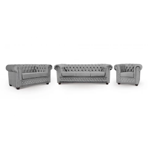 Zestaw mebli pikowanych Chesterfield 3+2+1 FELIX BLINK