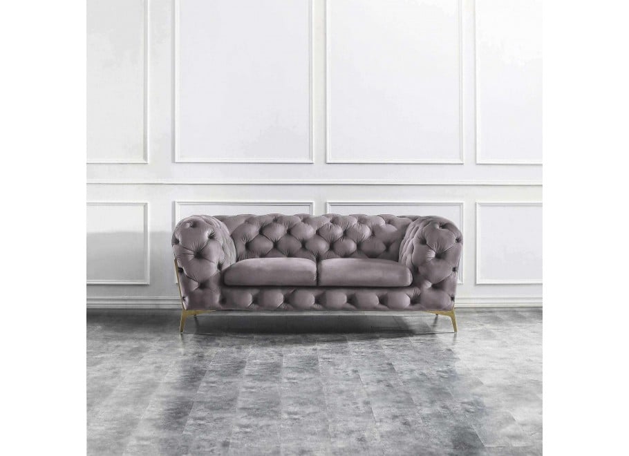 Zestaw mebli pikowanych glamour luksusowy 3+2 TEO HIGH 5