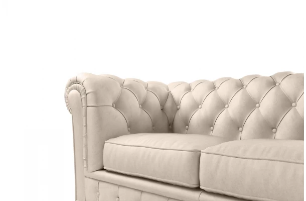 Zestaw mebli pikowanych glamour Chesterfield 3+2+1 SOLARIS - narożniki