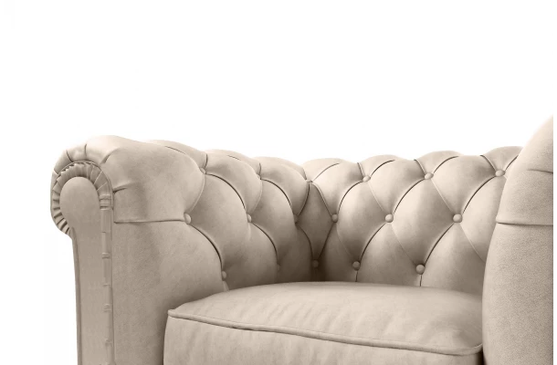 Zestaw mebli pikowanych glamour Chesterfield 3+2+1 SOLARIS - design i funkcjonalnosc w parze