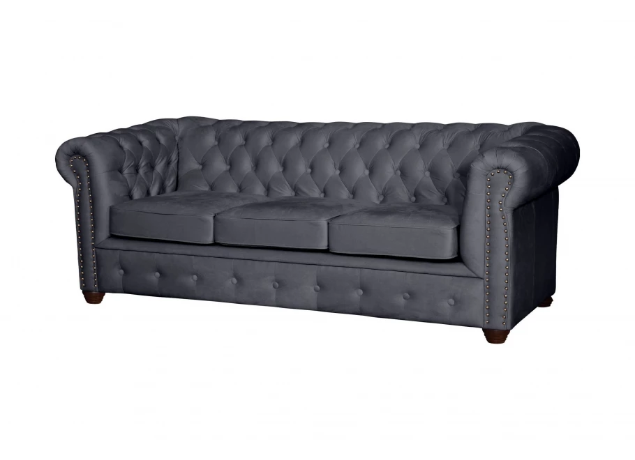 Zestaw mebli pikowanych glamour 3+2+1 VINCENT