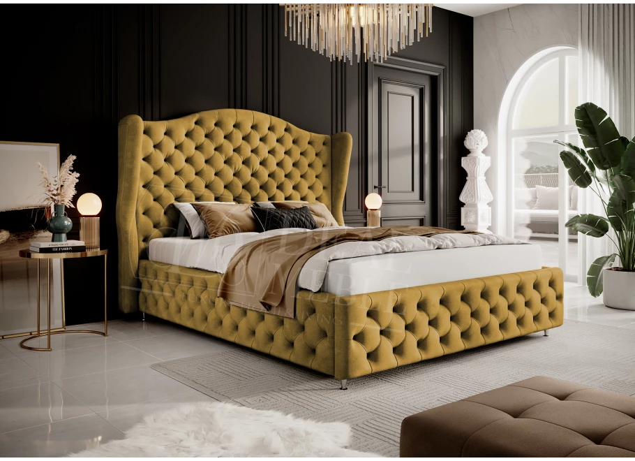 Łóżko tapicerowane glamour ROYAL