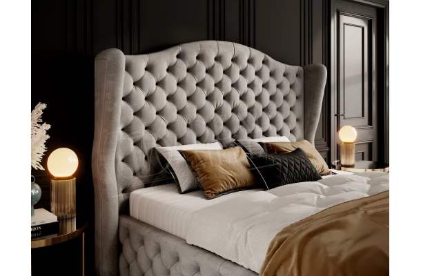 Łóżko tapicerowane glamour ROYAL - wygodne