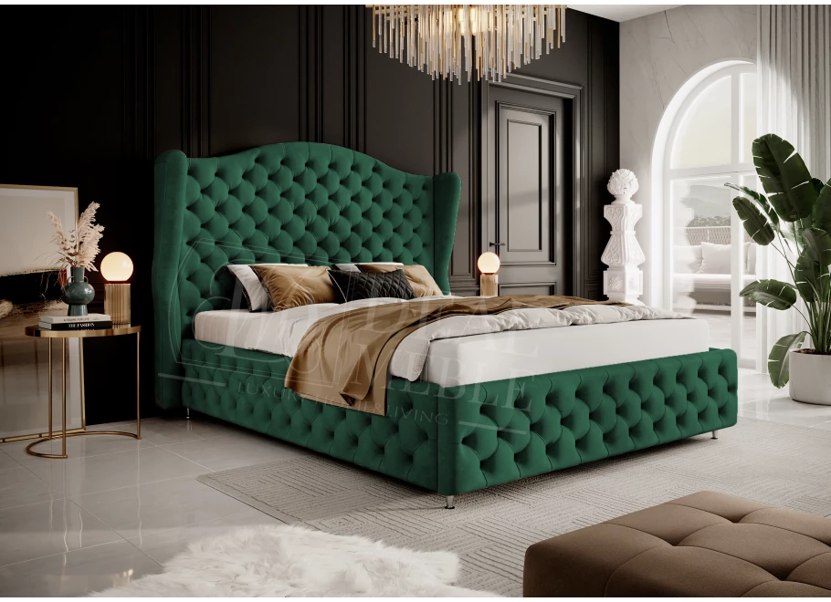 Łóżko tapicerowane glamour ROYAL