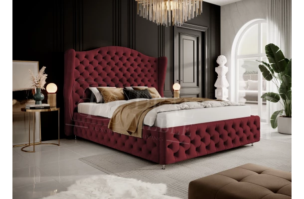 Łóżko tapicerowane glamour ROYAL - sypialnia