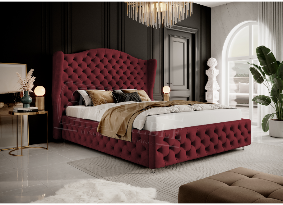 Łóżko tapicerowane glamour ROYAL 6